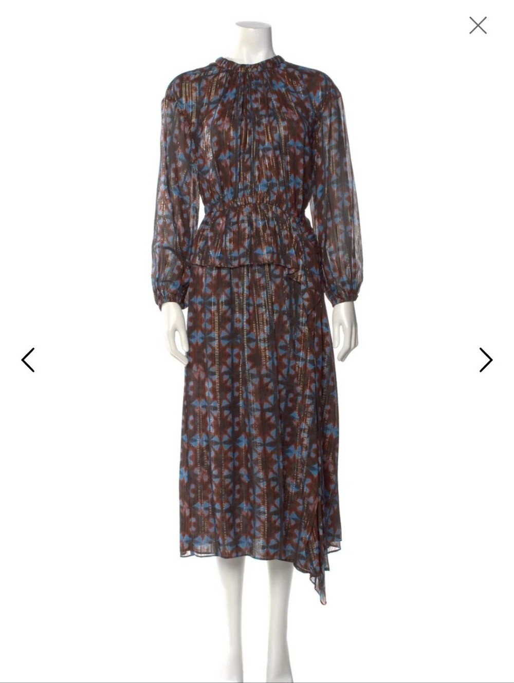 Ulla Johnson Tie Dye Print Silk Dress